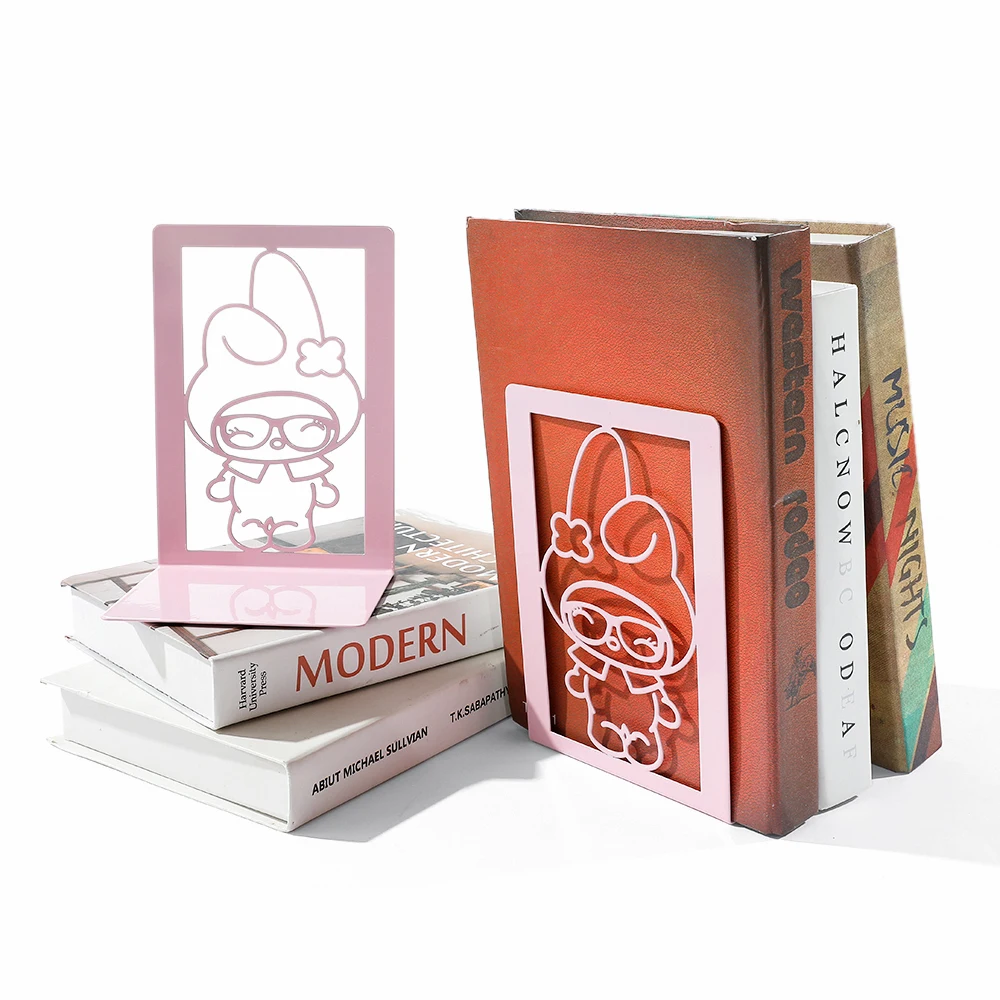 2pc Hello Kitty Bookends Pink Heavy Duty Bookends Metal Bookend Office Supplies For Book Lovers Book Rack Home Office Book Stand 6