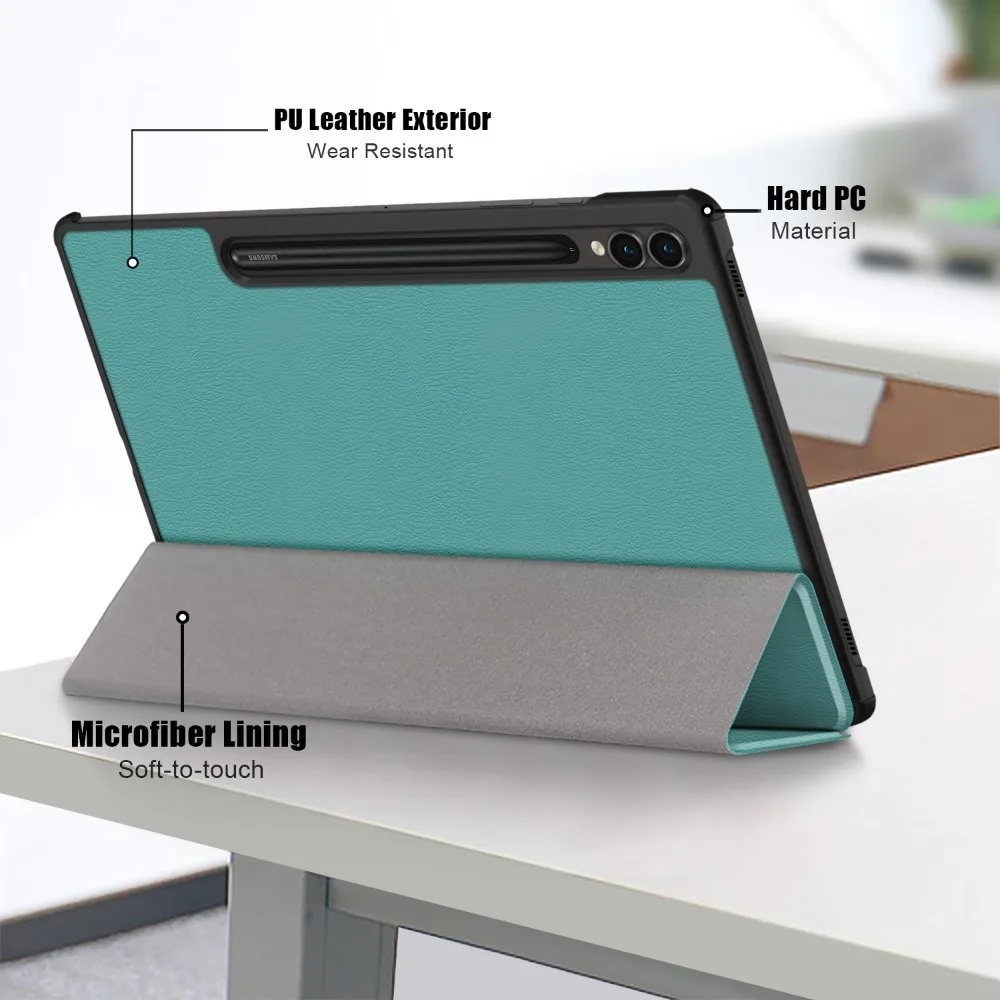 Tampa Magnética Inteligente para Samsung Galaxy Tab Suporte Tri-folding Novo Case 124 s9 fe - Imagem 2