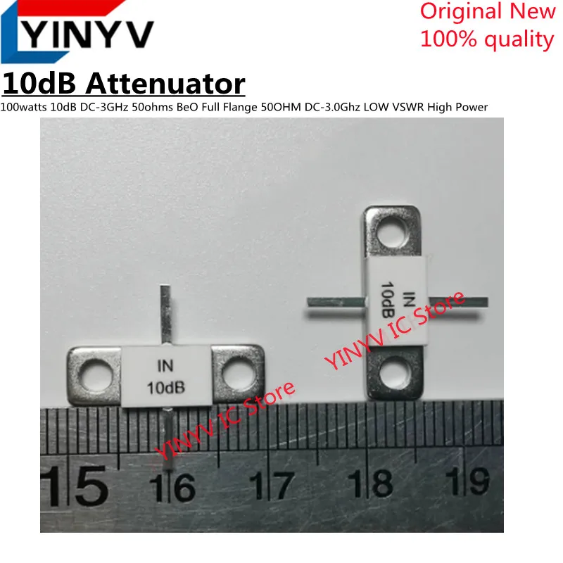 Atenuador de 10dB con brida completa, 100 vatios, 100 vatios, 10dB, DC