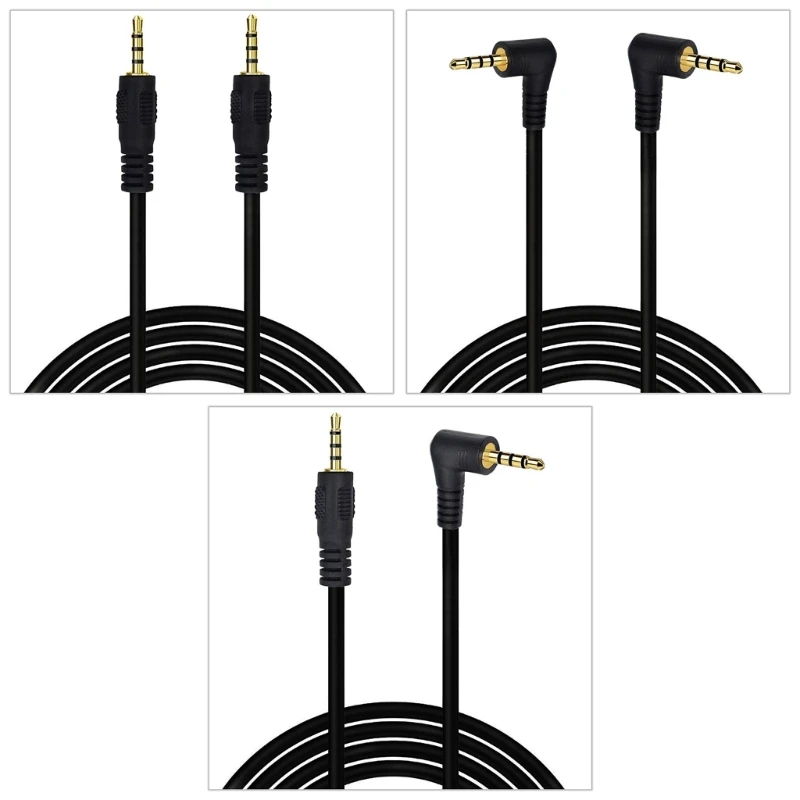 

2.5mm Male to Male Cable Headphone Muisic Converter 4 Poles Stereo Adapter for TV, Speakers