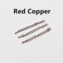 20 - Piece Set: Water Drop Charms Extension Chains - 7cm 20pcs (Red Copper)