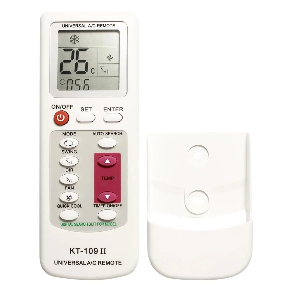 Universal Air Conditioner Remote Control with LCD Display and Base