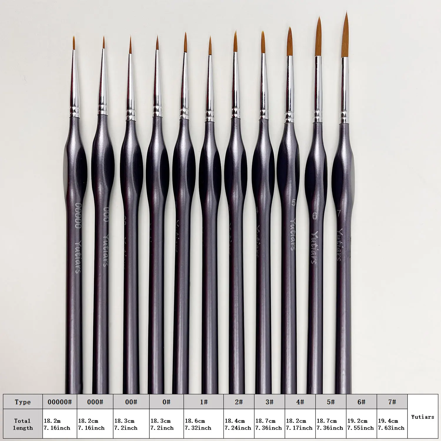 [High-Quality Thin Precision Brushes] 11pcs Fine Detail Micro Brush Set with Gourd Handles - Ideal for Acrylic Art, Miniatures 2