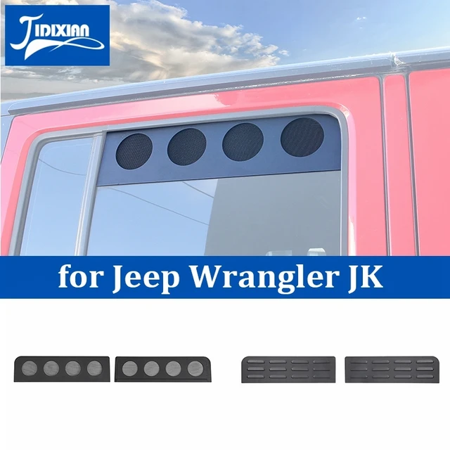 JIDIXIAN Aluminium Legierung Auto Hinten Fenster Vent Panel Dekoration  Abdeckung für Jeep Wrangler JK 2007-2017 Auto Außen Zubehör - AliExpress