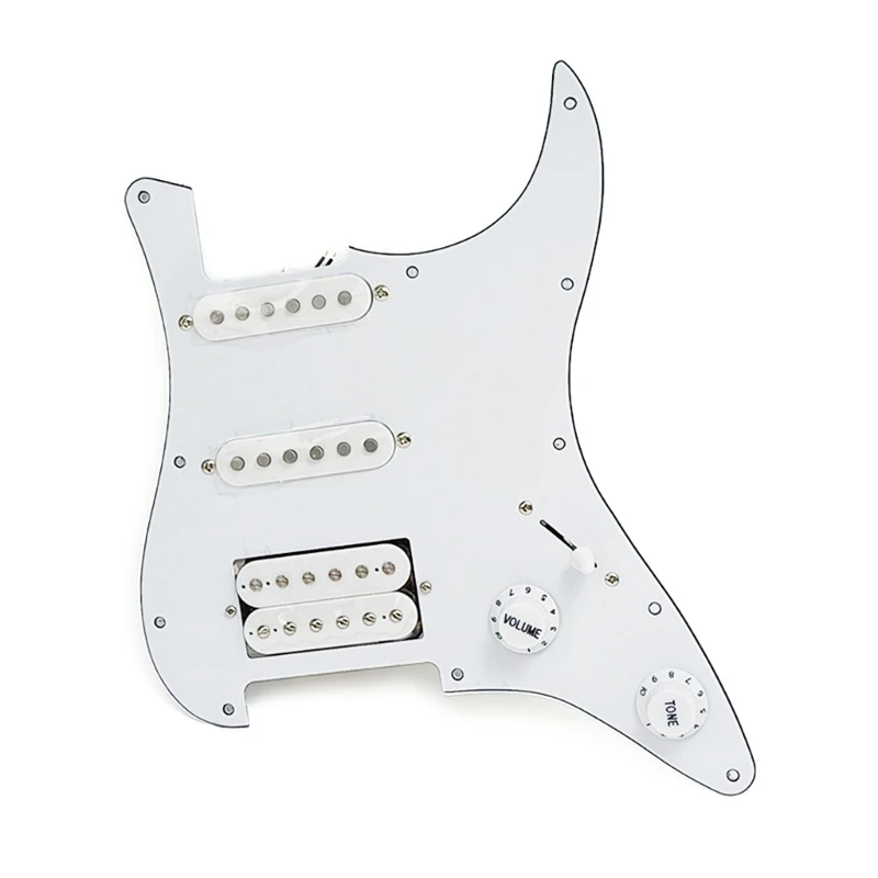 

Single Coil Pickups for Electric Guitars, Scratch Plate Preloaded SSH Pickups 3 Ply Pick Guards Set with 3-Way Switch Scratch