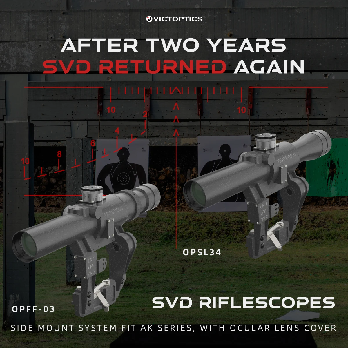 Victopitcs-レッドドットライフルスコープ,svd ffp 3-9x24, 4 moa,オン