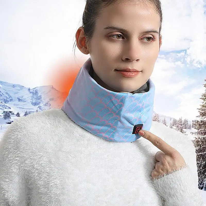USB Electric heating Scarf 3 Modes Neck Warmer Heated Scarf for Men Women Neck Heating Pad Wireless Heating Pad 4