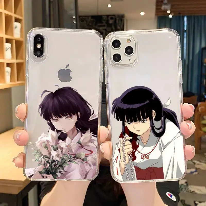 Японский чехол для телефона манга Inuyasha Kikyou iPhone 11 12 Mini 13 Pro XS Max X 8 7 6s Plus 5 SE XR