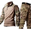 New Tactical Hunting Suit Outdoors Training Durable Breathable Camo Set Waterproof Quick Drying windproof Combat Two Piece Set 2