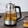 600W Electric Teapot Mini Tea Maker Home Electric Kettle Office Multifunctional Glass Steam Flower Teapot Auto Keep Warm 1.2L 1