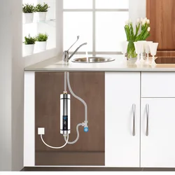 Round Instant Water Heater Kitchen 1 Second Speed Thermoelectric Hot Water Heater Energy-saving Shower Tankless Water Heater