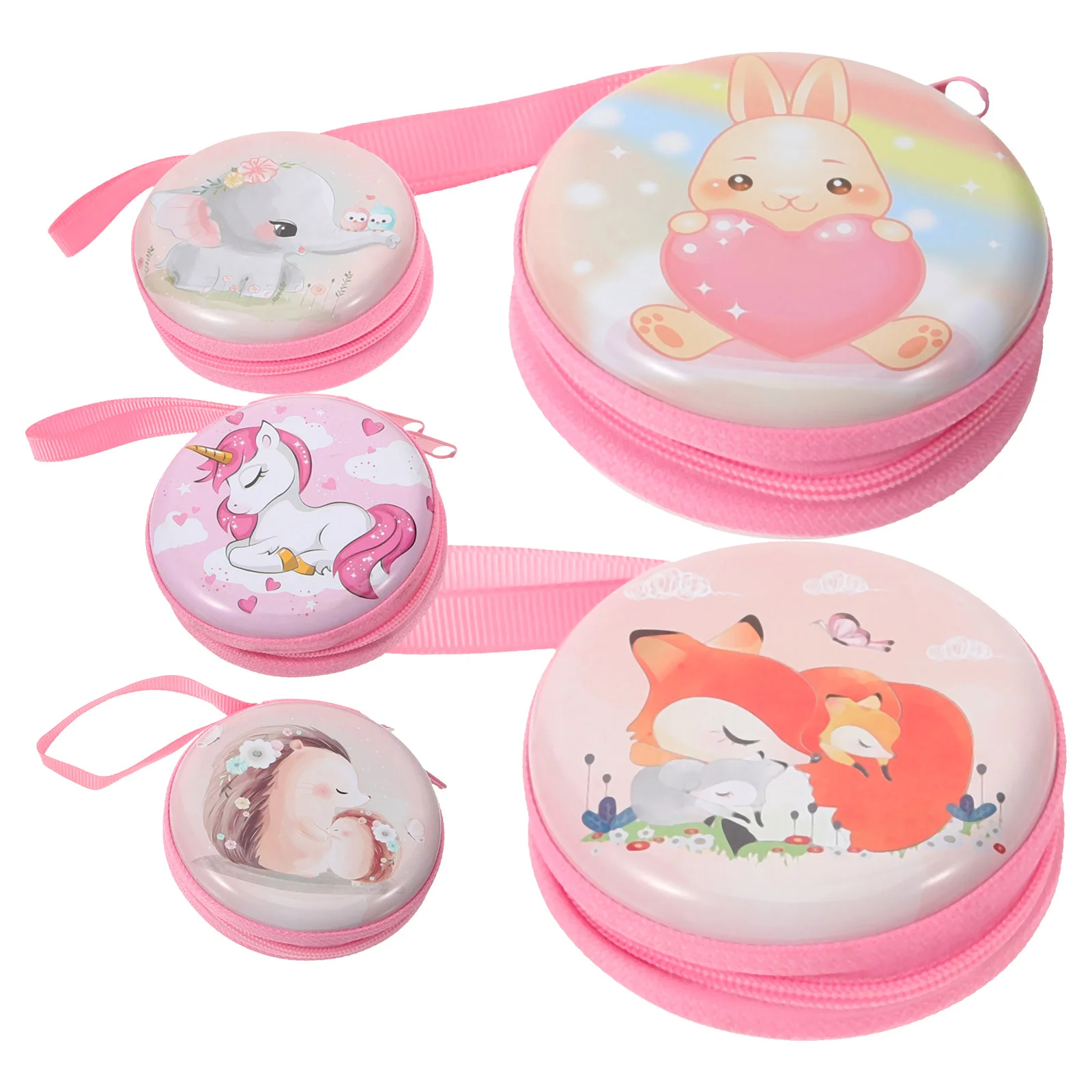 

5 Pcs Kindergarten Gift Box Small Storage Bag Key Rounded Boxes Headphone Coin Pocket Bags Change Purse Rabbit