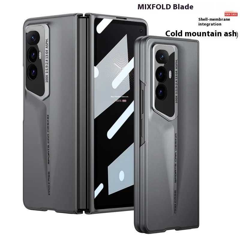 Suitable for Xiaomi Mi X Fold phone case PC solid color foldable case film shock-absorbing and anti drop integrated protective c