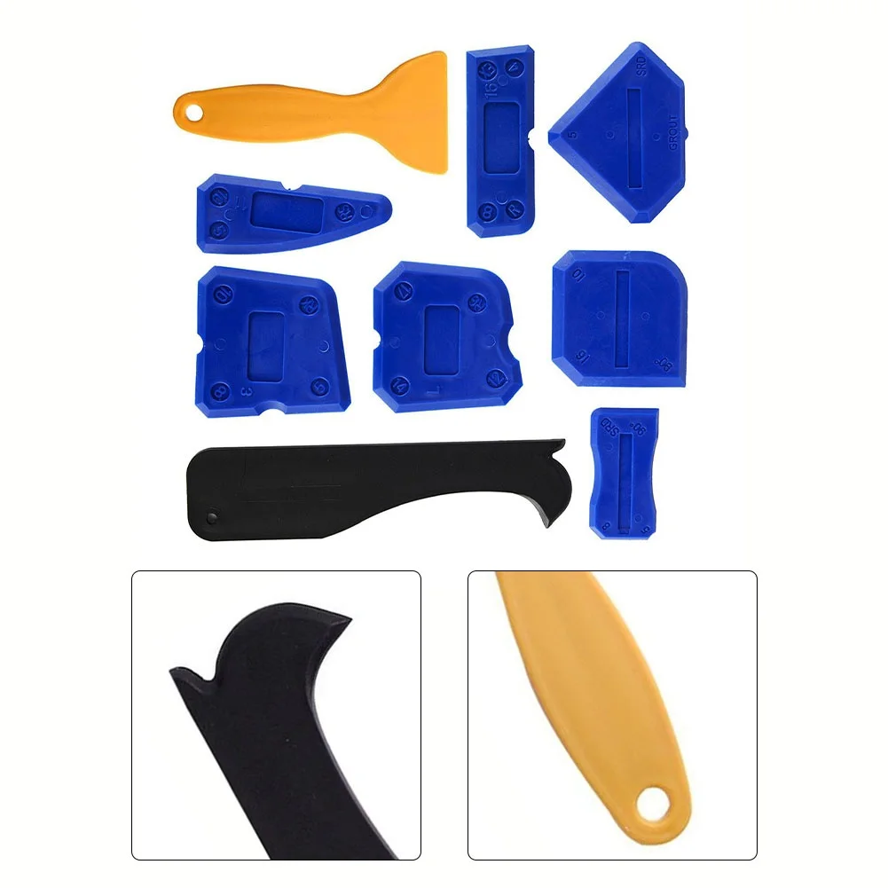 

9pcs/set Silicone Caulking Tools Kit, Sealant Caulk Grout Remover Scraper Silicone Finishing Tools Silicone Nozzle Tools Kit