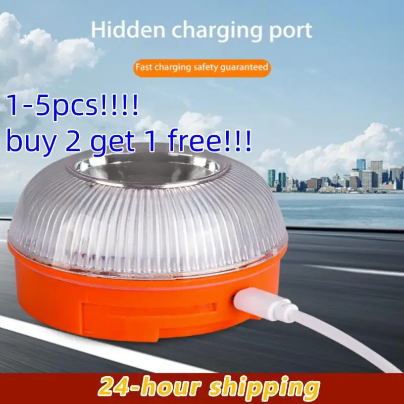 

Rechargeable Led Car Emergency Light V16 Flashlight Magnetic Induction Strobe Light Road Accident Lamp Beacon Safety Accessory