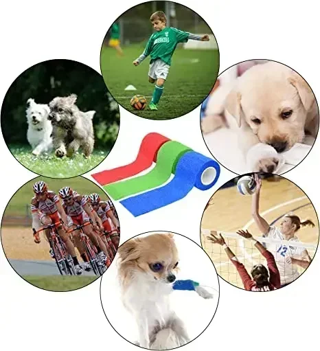Breathable Elastic Tape Pet Self Adhesive Bandage Wrap Feet Anti Dirt Ankle Protection Finger Knee Bandage triangular bandage dog elbow brace pet bandanas