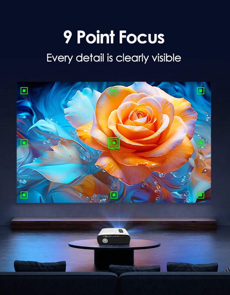 1450ANSI LCD Projector for Movies Full HD 1080P Laser Experience Daytime Use Home Theater Wifi Android 4K Beam