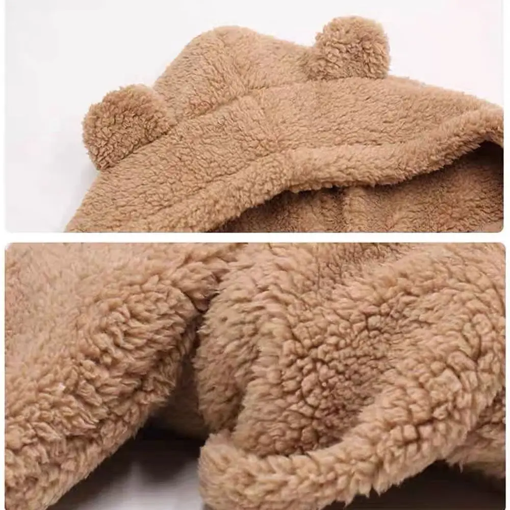 Winter Warm Women Bear Ear Hat Scarf Gloves Set