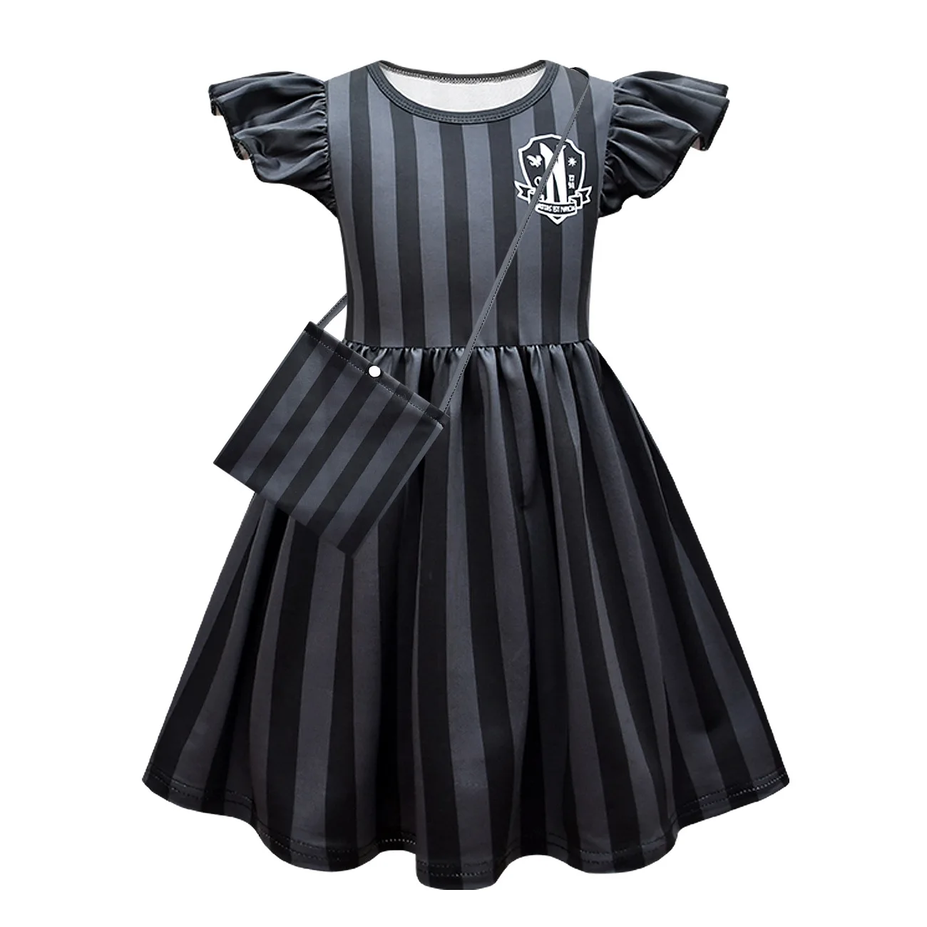 Summer Girls Sunday Addams Family Costume Cosplay Abiti Gotici Vintage Abbigliamento Di Halloween Bambini Morticia Addams Dress