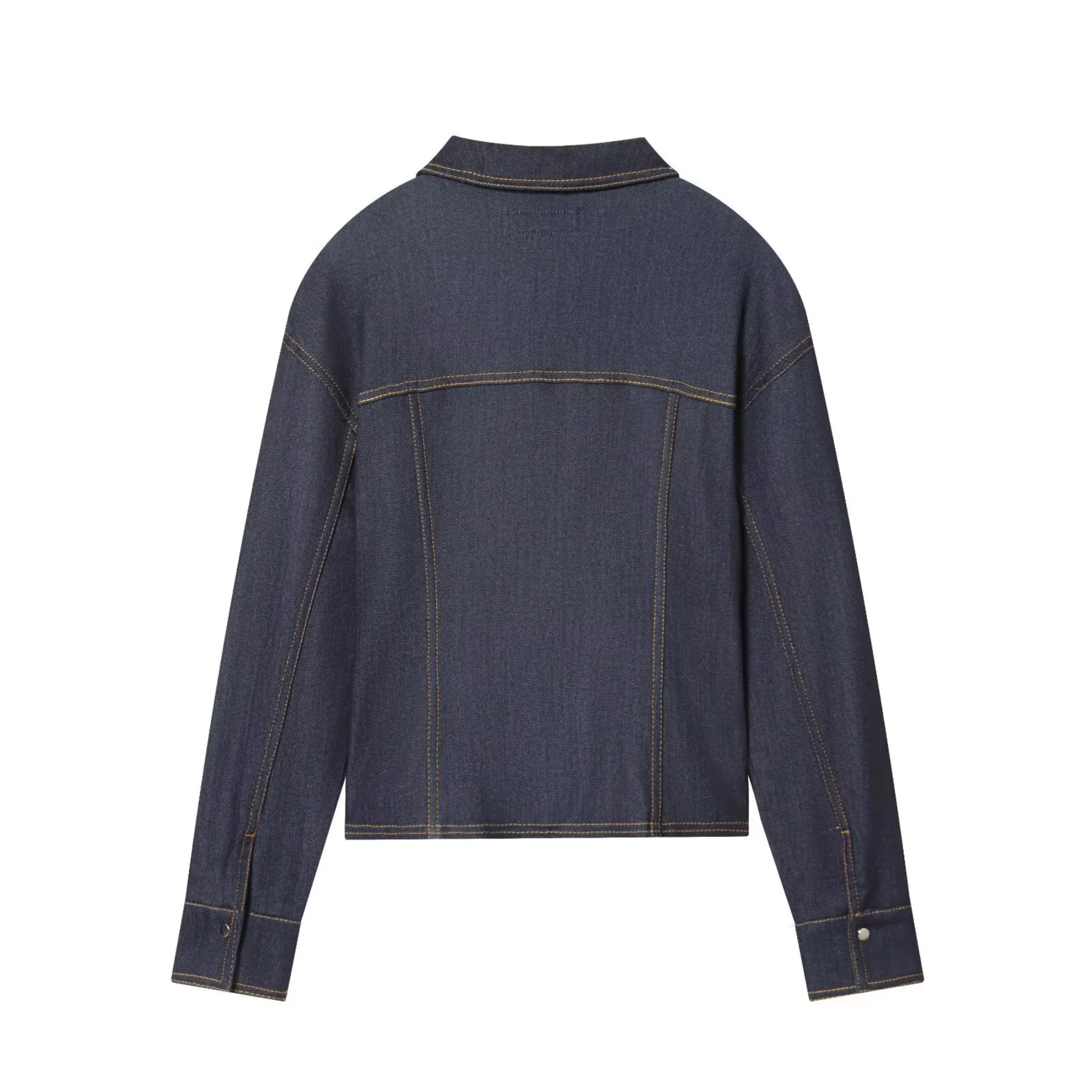 Women Deep Blue Slim Fit Denim Jacket Female Spring New Casual Long Sleeved Open With Zipper Coat Lady Denim Jackets Streetwear