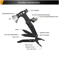 Multifunctional Axe Survival Axe Pliers MultiTool Camping Ax Hammer Outdoor Escape Tool Portable Fold Pliers Pocket Knife 2