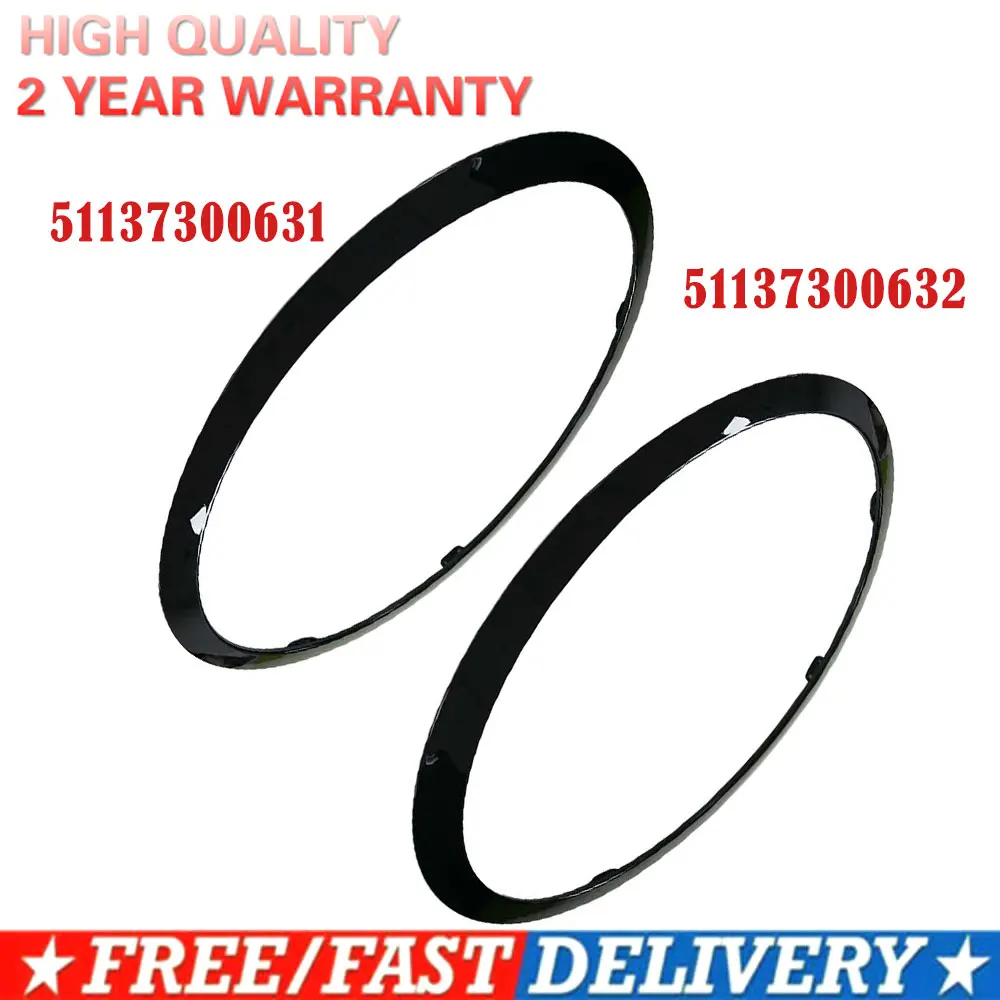 Koplamp-sierring voor auto, vervanging compatibel met Mini Cooper F55 F56 F57 2014 - 2021, mini-koplampsierring, vervangende koplampafdekkingen 51137300631, 51137300632, 51712355791 (zilver Koplamp-sierring voor auto, vervanging compatibel met Mini Cooper F55 F56 F57 2014 - 2021, mini-koplampsierring, vervangende koplampafdekkingen 51137300631, 51137300632, 51712355791 (zilver