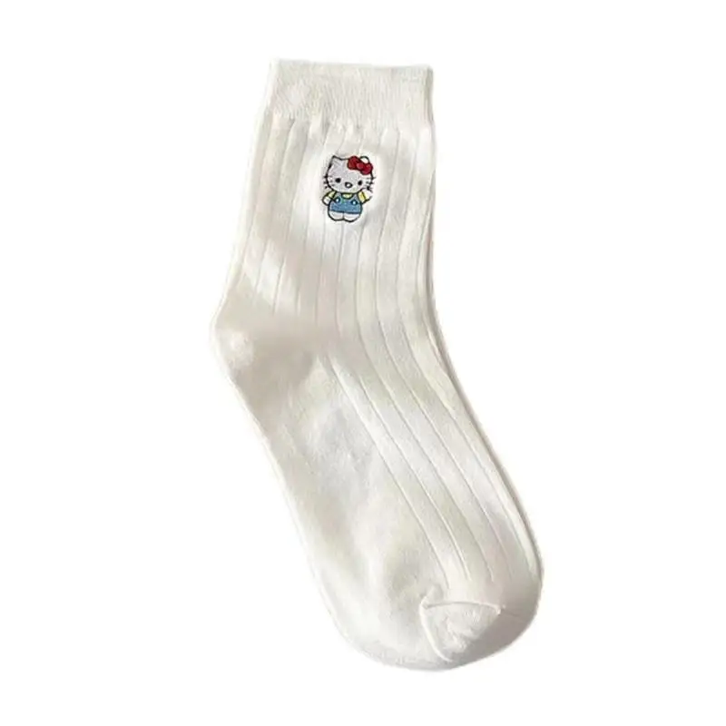 

Sanrio Hellokitty Anime Kawaii Cartoon Cute Sweet and High-Looking White Socks Trendy and Versatile Popular Mid-Calf Socks