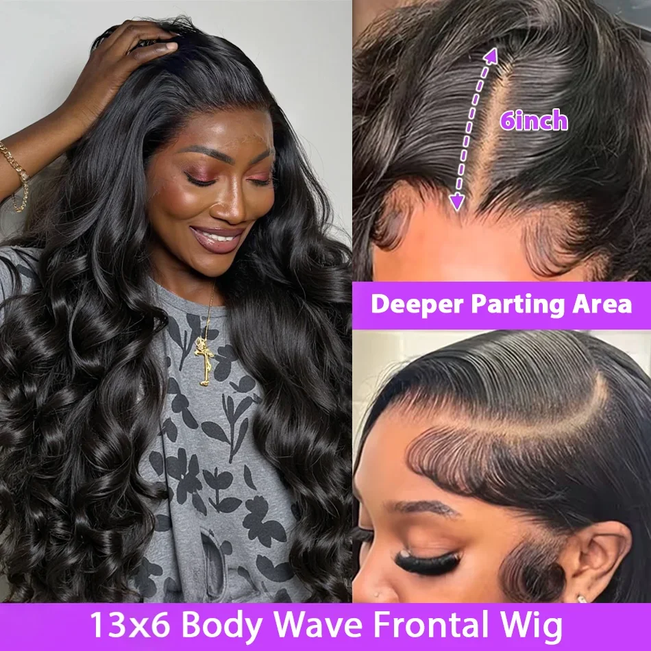 250 Density Human Hair Brazilian Body Wave 13x4 Lace Front Wigs 5x5 Glueless Closure Wig Black 13x6 Hd Transparent Frontal Wig 3