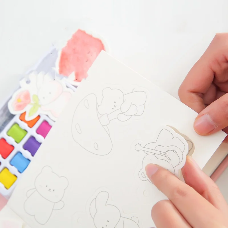 مجموعة أدوات الرسم المكعبات المائية كتاب تلوين سحر...