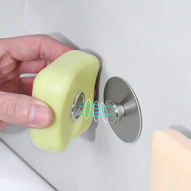Magnetic Soap Holder Self Draining Punch Free Hanging Self Adhesive Air Dry For Soap Storage Shower Wall Bathroom Organizer soap holder,shower soap tray,soap dish rack