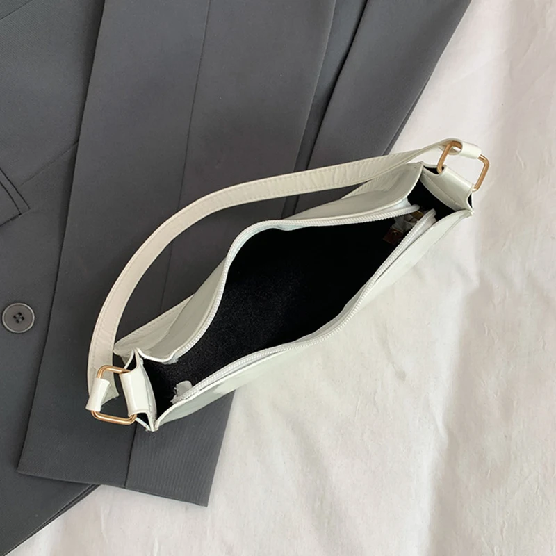 Retro Solid Color PU Leather Shoulder Underarm Bag Women's Fashion Handbags Casual Purses and Handbag Ladies Hobo Bags