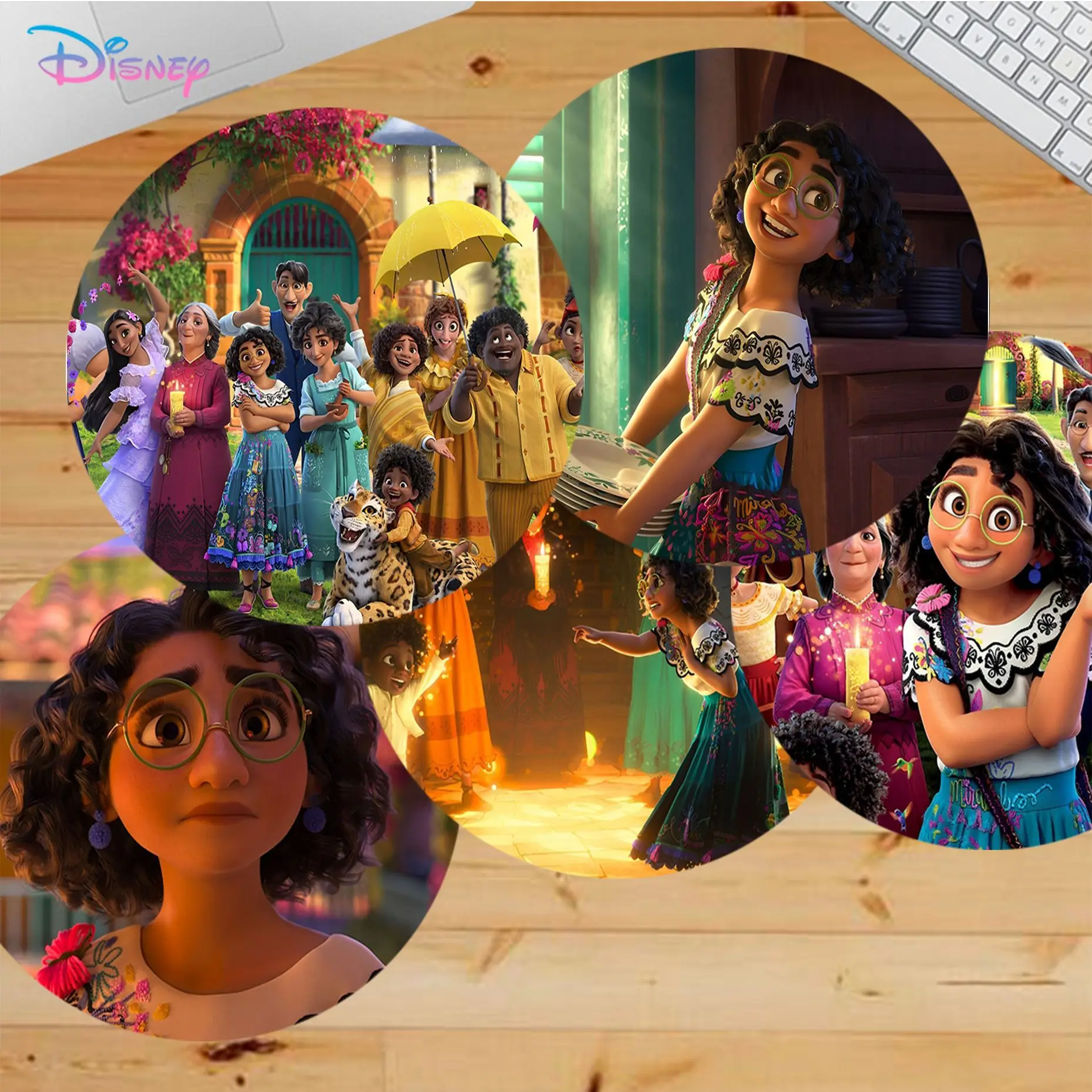 

Disney ENCANTO Mousepad Anti-Slip Round Cabinet Gaming Laptop Computer Desk Mat Office Notbook Mouse Pad Mouse Mat For PC Gamer