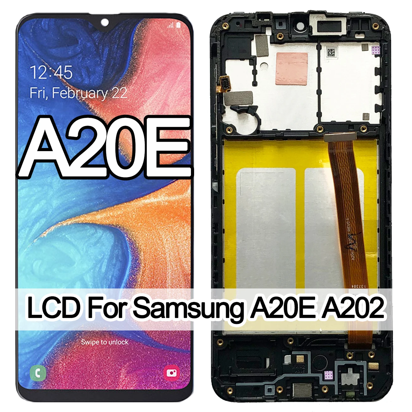 

5.8'' Incell LCD For Samsung Galaxy A20e A202 A202F A202DS LCD Display Touch Screen Digitizer Assembly A20e LCD with frame