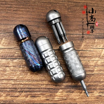 Damascus Titanium EDC Tool 1