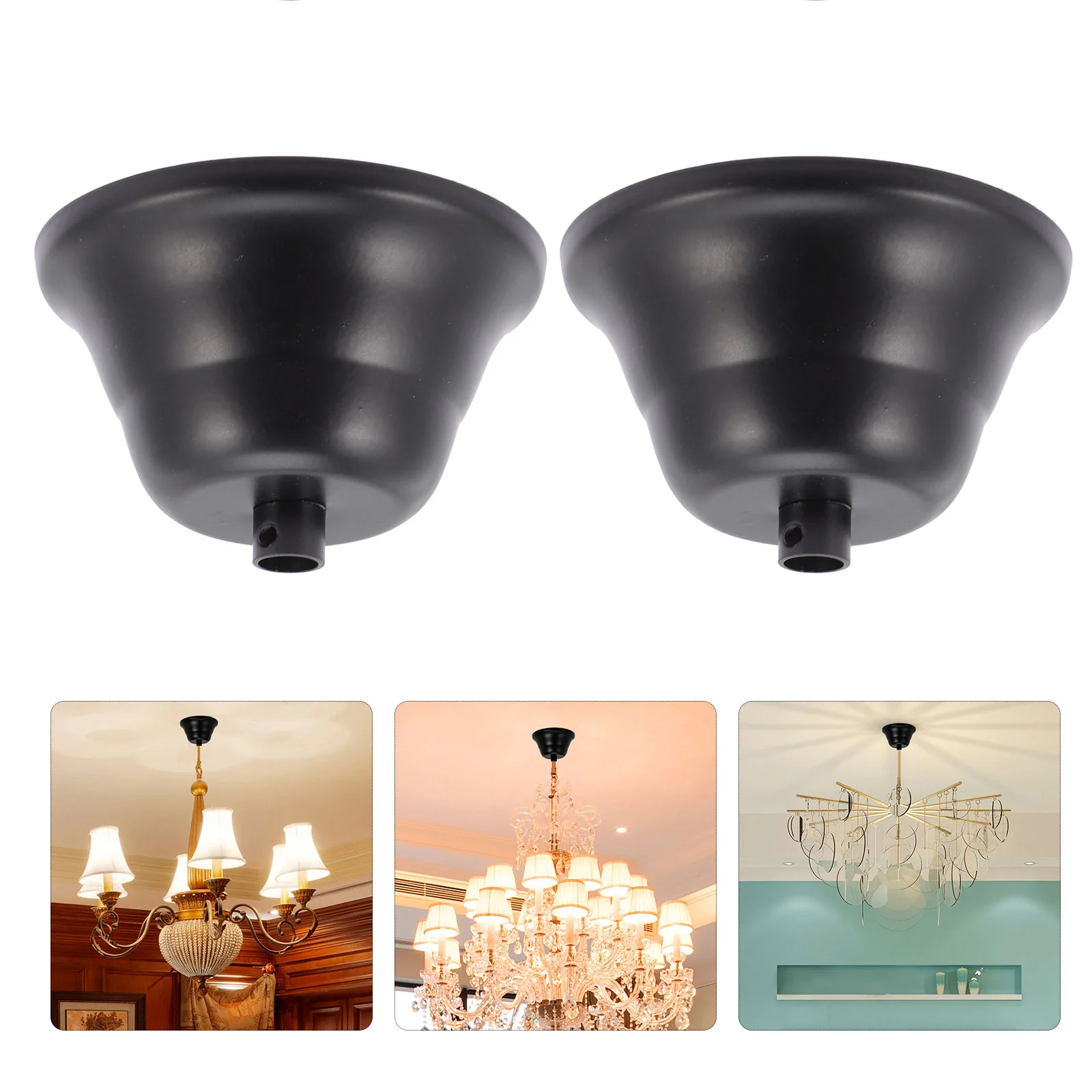 4 Pcs Chandelier Plate Ceiling Cover Lighting Accessories Canopy Kit Easy Assemble Disassemble Suitable Crystal Bar