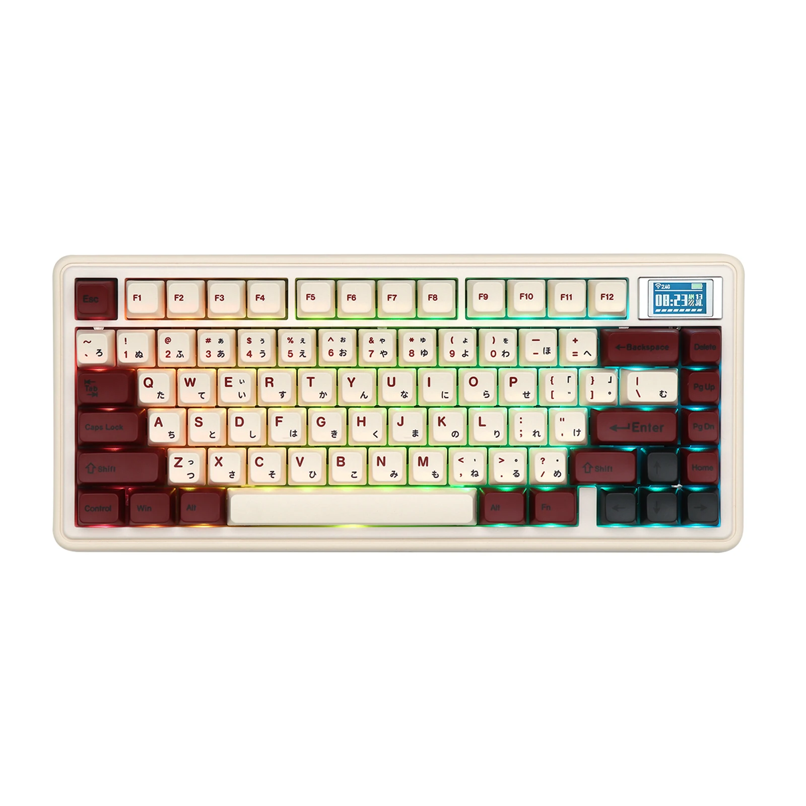 CIDOO ABM081 Stellar 75% VIA 핫스왑 유선/BT/2.4Ghz 1.14인치 TFT 스크린 무선 기계식 키보드 (윈도우/맥용)