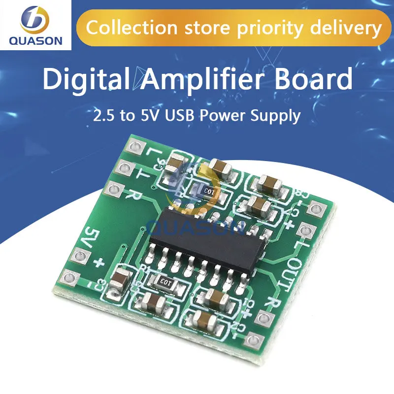 10PCS PAM8403 module Super digital amplifier board 2 * 3W Class D digital amplifier board efficient 2.5 to 5V USB power supply