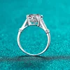 NeeTim 3ct 8x10mm Oval Cut Moissanite Engagement Ring Women Bridal Proposal Rings S925 Sterling Silver Wedding Band With GRA 3