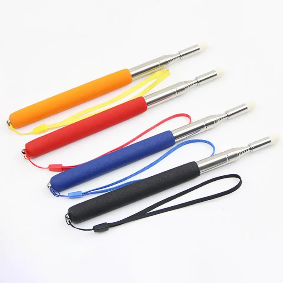 Acier Inoxydable Baguette Pointeur Télescopique 21-100 Cm - Pour Enseignants Et Présentations | Pointeur Extensible Acier