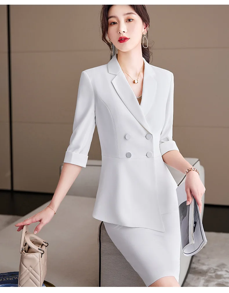 S 4X High end Women's White Suit Skirt 