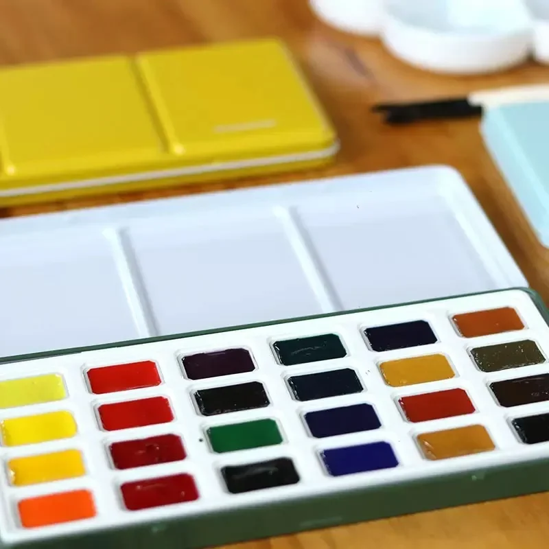 Solid Watercolor Palette color palette watercolor palette 16/24grids for Student Painting