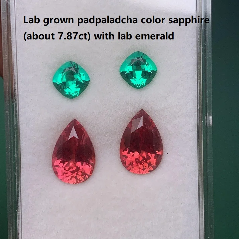 

Ruif Classical Design Hydrothermal Lab Grown Emerald Gemstone Set for Luxury Jewelry Earrings Making