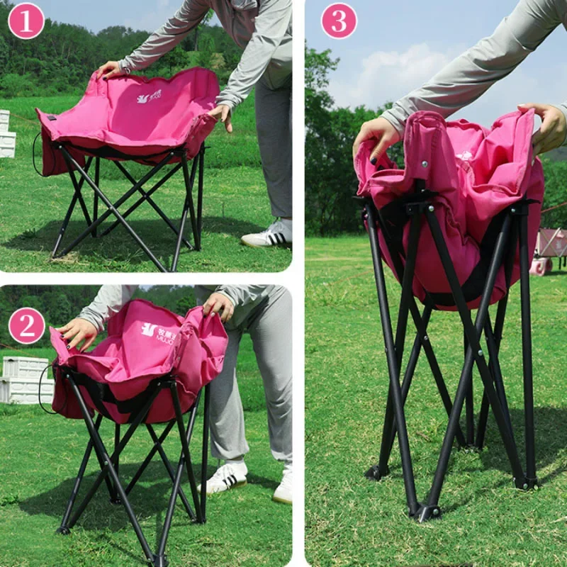Outdoor Moon Chair Pink Comfortable for Living Room Camping