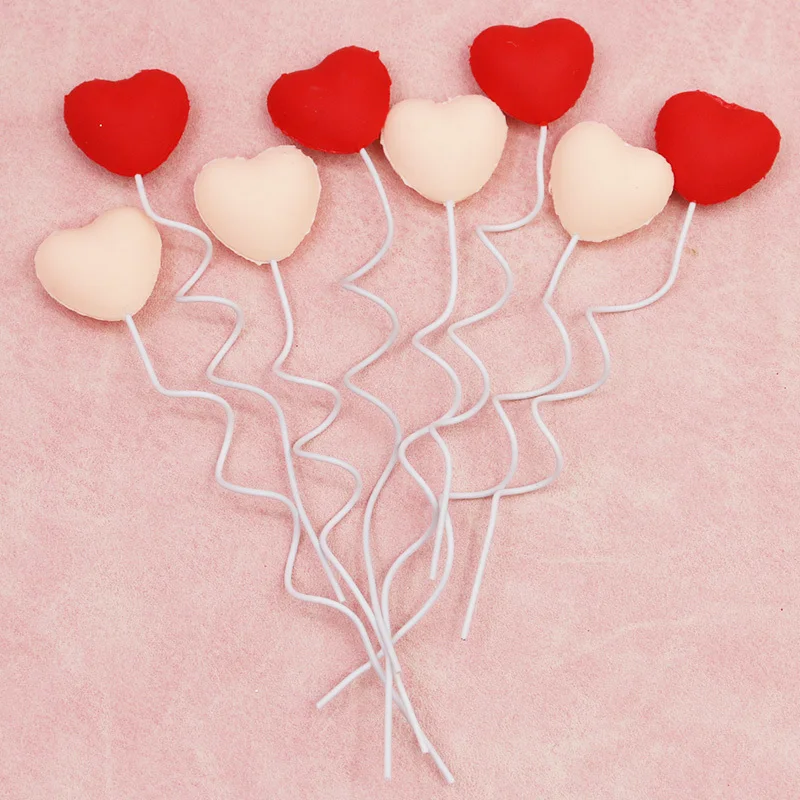 (10pcs/pack) 25mm Soft Rubber Three-dimensional Decoration Card Wedding Party Decorations Valentine's Day Card