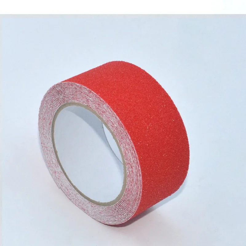 5cm*5m Red Anti Slip Tape Safety Non-Slip High Grip Adhesive Flooring Sticky Strip Steps Tread Waterproof Hazard Warning Sticker