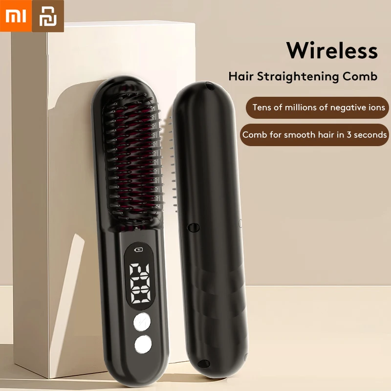 

Выпрямитель для волос Xiaomi Youpin, беспроводной выпрямитель с цифровым дисплеем и быстрым нагревом, с отрицательными ионами