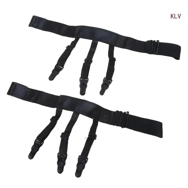 Men suspenders braces Trendy shirt stays holder Man leg suspenders Fashion shirt braces Elastic uniform business strap Garters 1pair