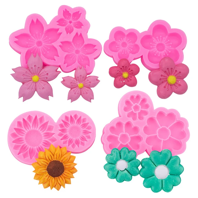 Stampini In Silicone A Forma Di Girasole - Per Fondente, Cioccolato, Decorazioni Torte - Foto 12