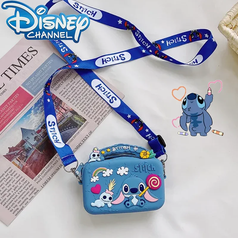 Lilo & Stitch Disney Silicone Bag Cartoon Anime Figure Stich Shoulder Bag Fashion Kids Girl Disney Accessories Coin Purse Gifts