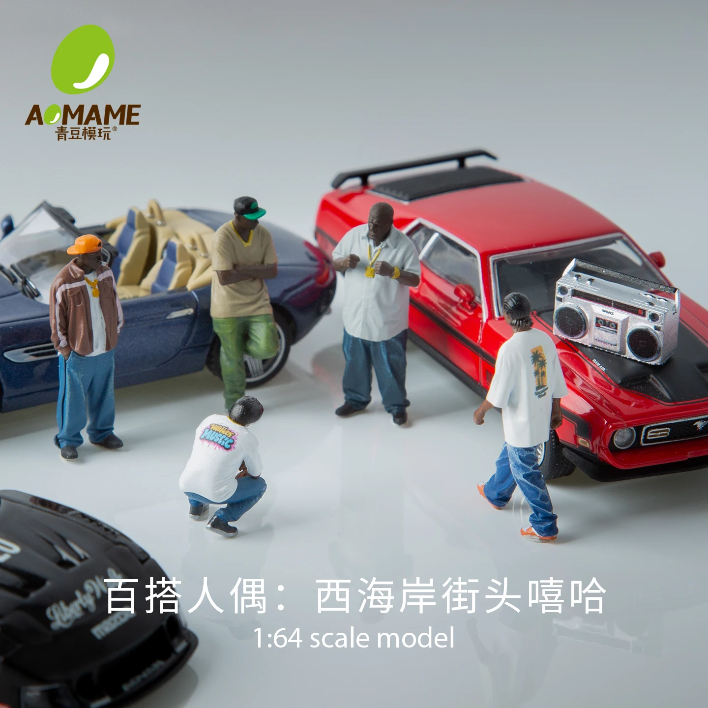 Kicarmod 1:64 Kit di Montaggio Figura Hip-hop da Strada, Modello in Resina Stampato in 3D, Miniatura per Scenari - immagine 2
